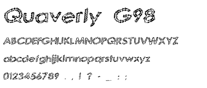 Quaverly G98 font